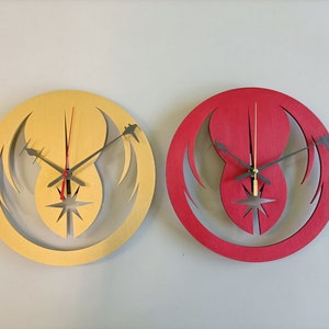 Star Wars Logo Jedi, Wanduhr, Wanduhr, Heimdekoration, rund 26cm, farbiges Aluminium