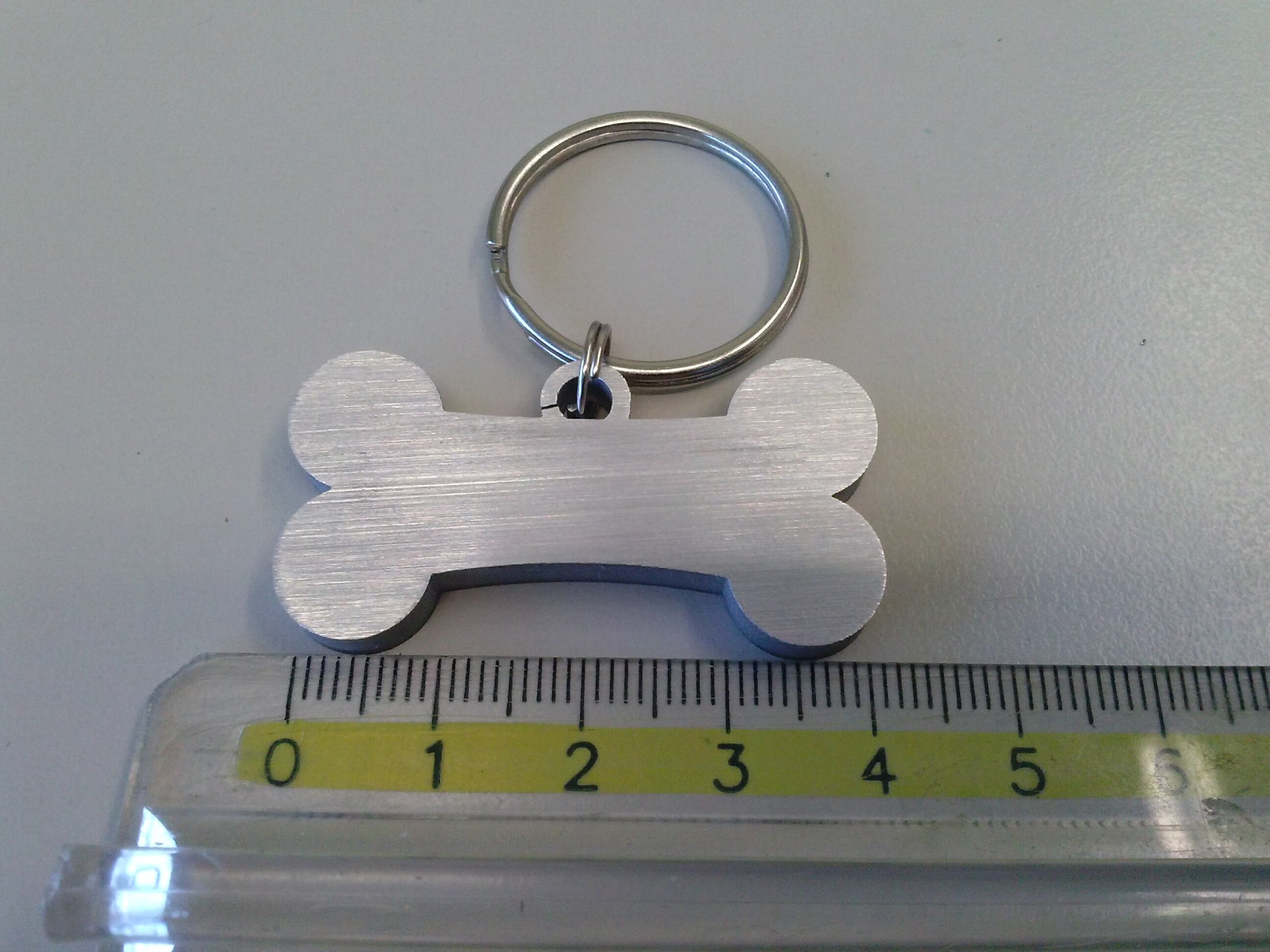 Dog collar tag bone with phone number name aluminum animal Etsy Polska