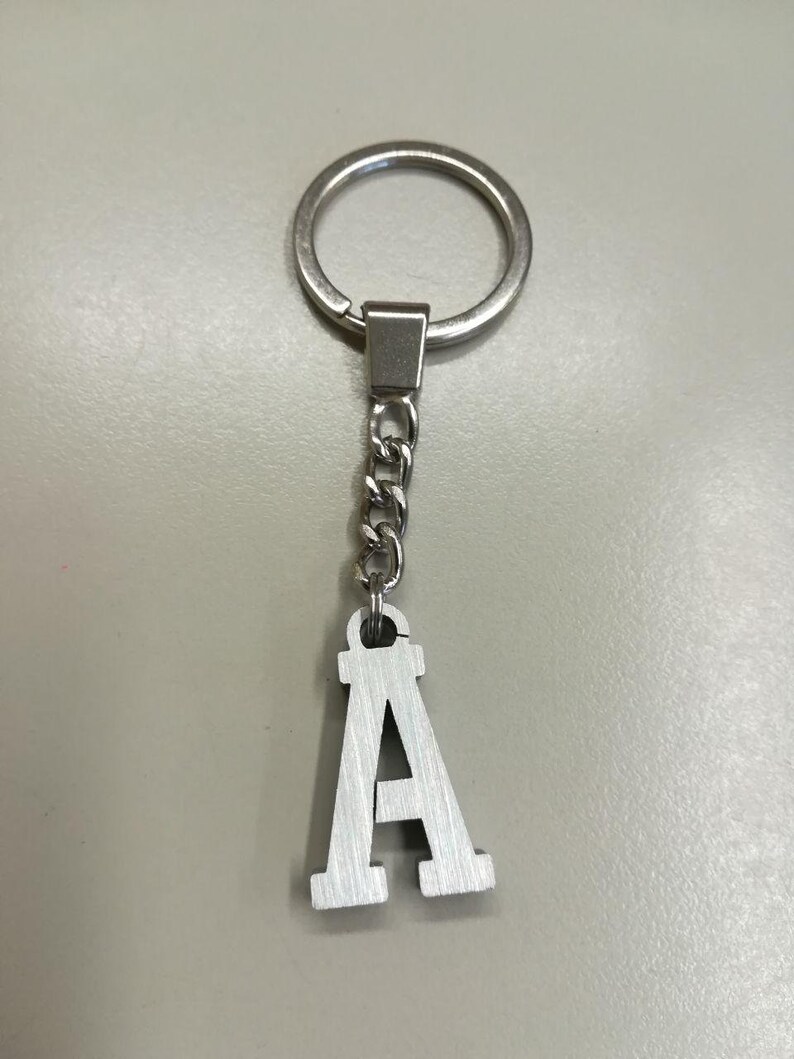 Lettere dell'alfabeto, iniziale del nome, scegli la tua lettera, portachiavi in alluminio immagine 7