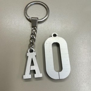Lettere dell'alfabeto, iniziale del nome, scegli la tua lettera, portachiavi in alluminio immagine 10