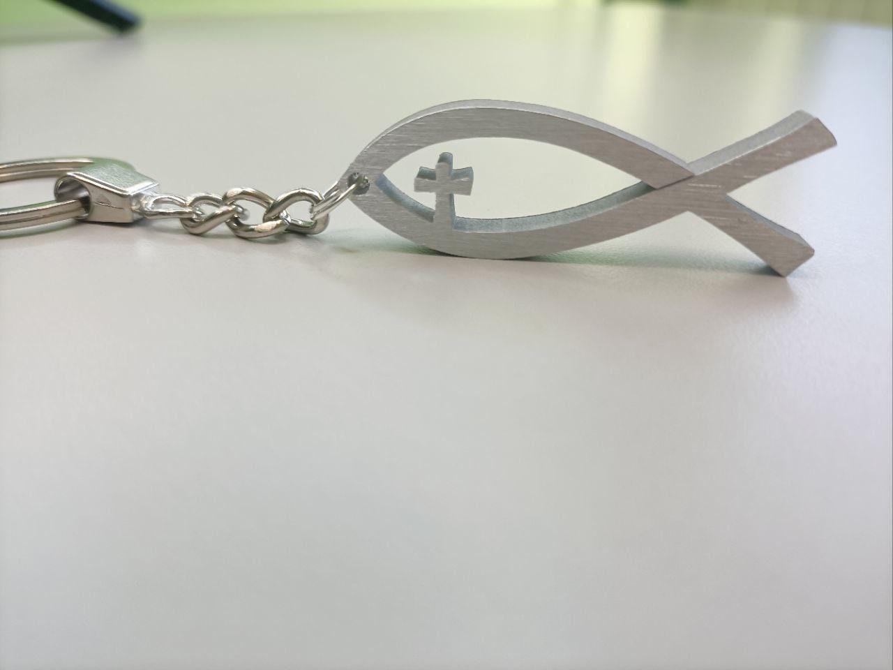 Christian Fish Ichthys Evangelical Christians Aluminum Keychain