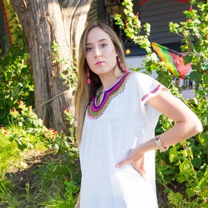 AMEYALLI Jurk/Mexicaanse tuniek/katoenen jurk/Frida Kahlo/Sz Med