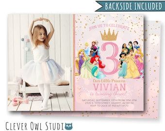Princess Birthday Invitation, Royal Celebration (Digital)