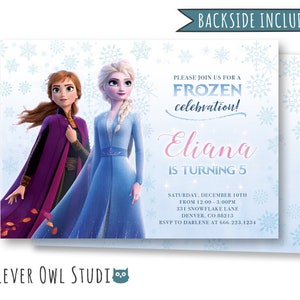 Frozen Anna and Elsa Invitation, Frozen 2 Invitation, Frozen Birthday Invitation, Frozen Party, Elsa Invites, Olaf, DIY Digital Printables