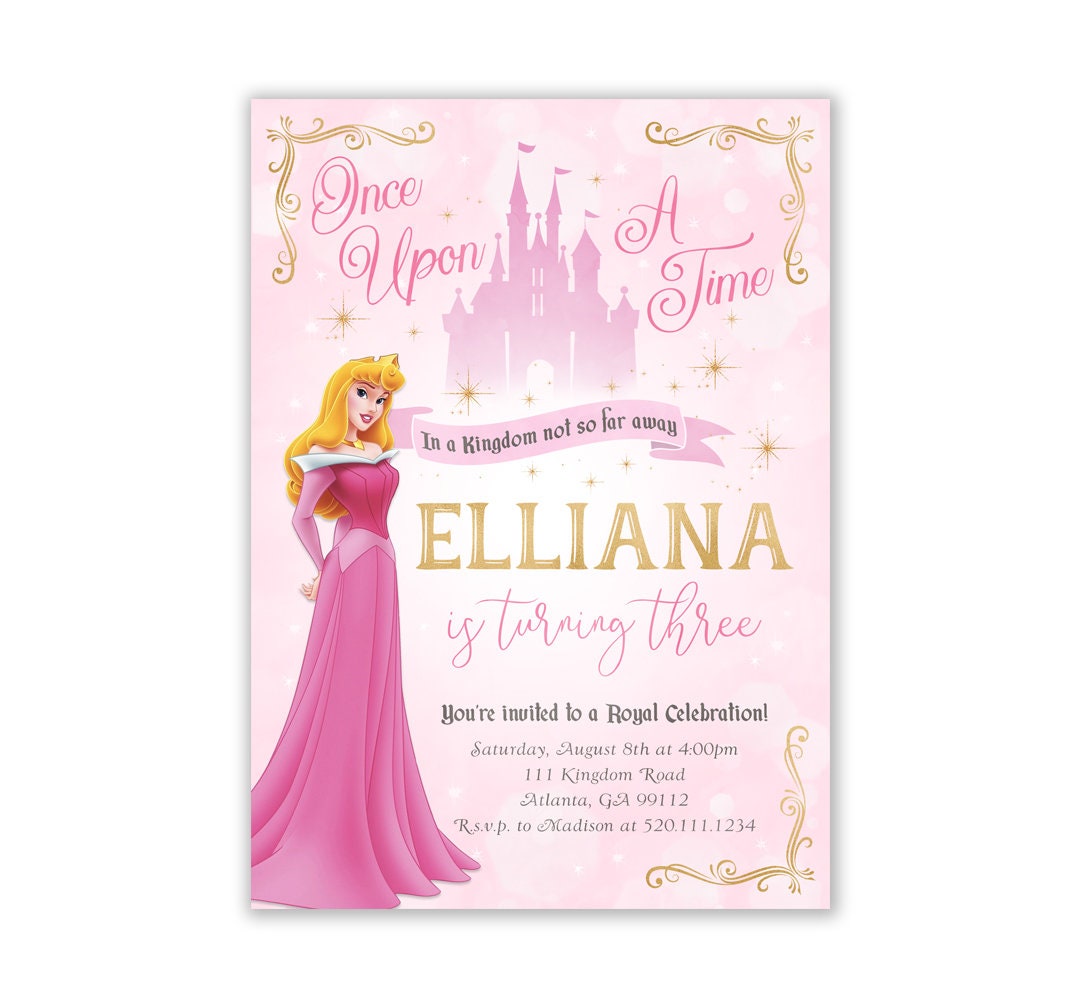 Sleeping Beauty Invitation, Princess Aurora Invitation, Sleeping Beauty ...