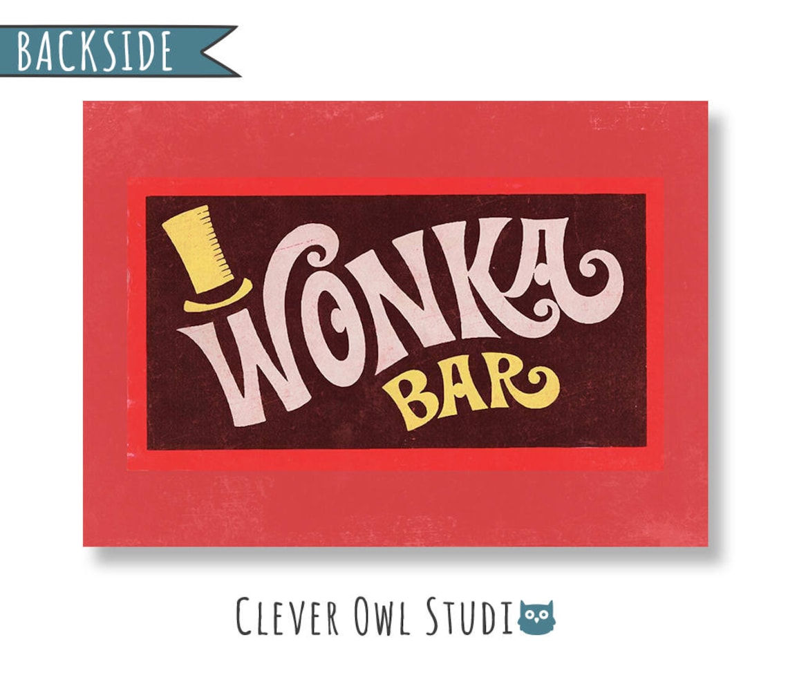 Willy Wonka Invitation Willy Wonka Birthday Invitation Candy - Etsy