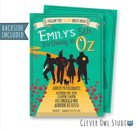 Wizard Of Oz Party Invitations Printable 6