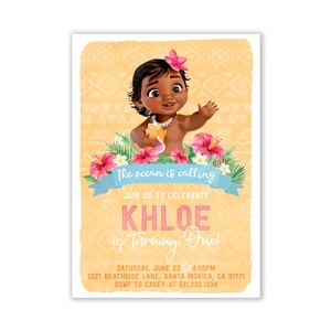 Moana Birthday Invitation, Princess Moana Invitation, Princess Party, Moana Party, Baby Moana Invite, Pool Party, Printables, Personalized