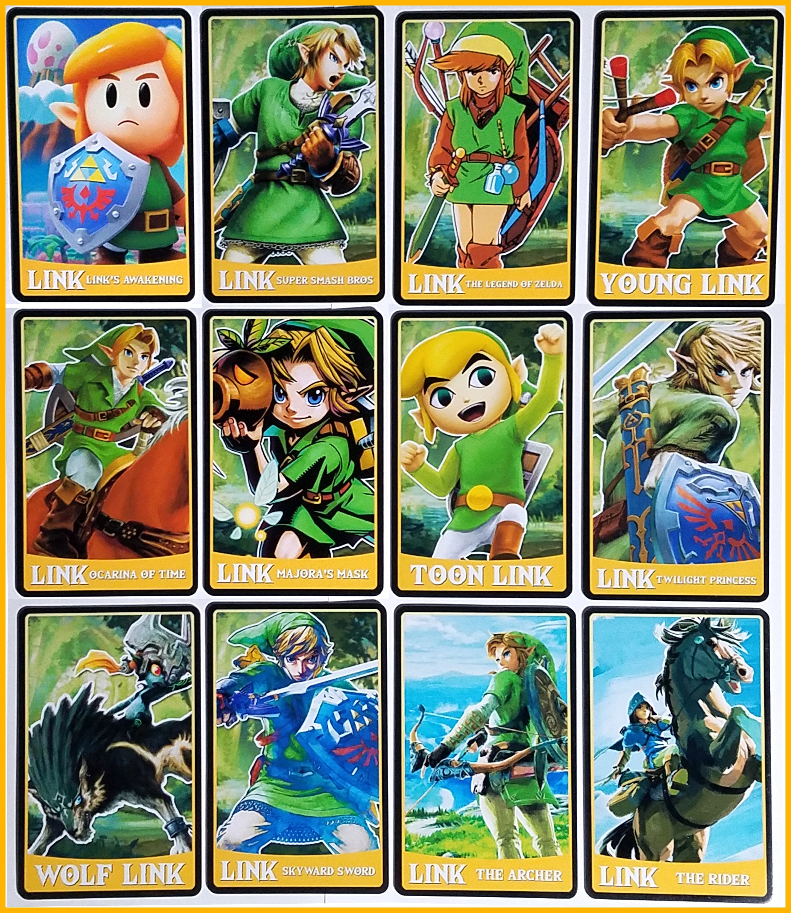 Link Amiibo Cards The Legend Of Zelda Etsy