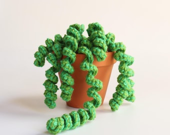 Crochet trailing plant in terracotta plant pot | cute crochet gift |