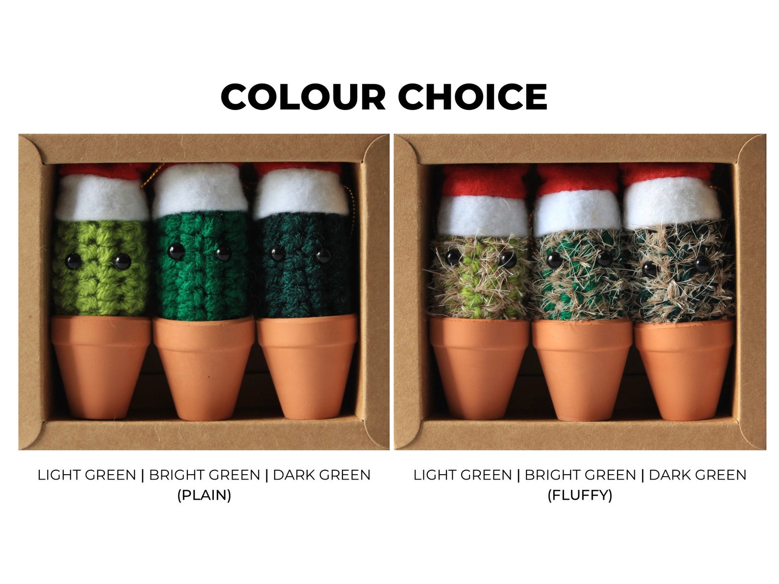 Crochet Cactus Christmas Tree Decorations Hanging Xmas Decor - Etsy UK