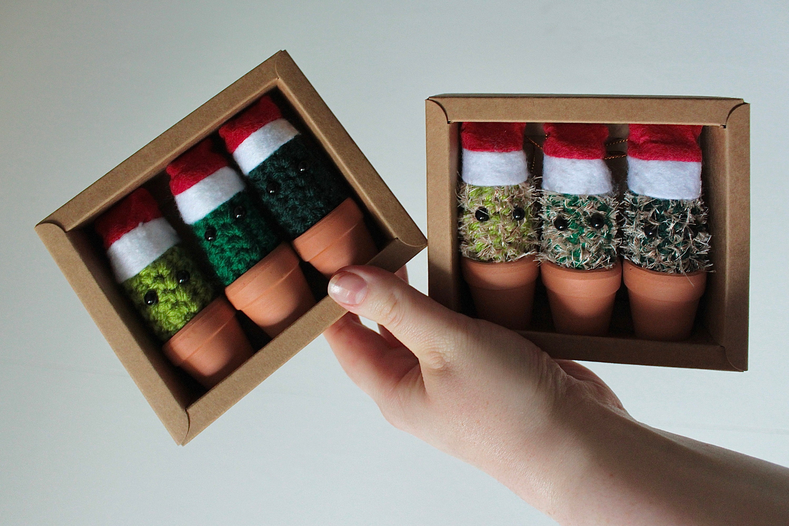 Crochet Cactus Christmas Tree Decorations Hanging Xmas Decor | Etsy UK