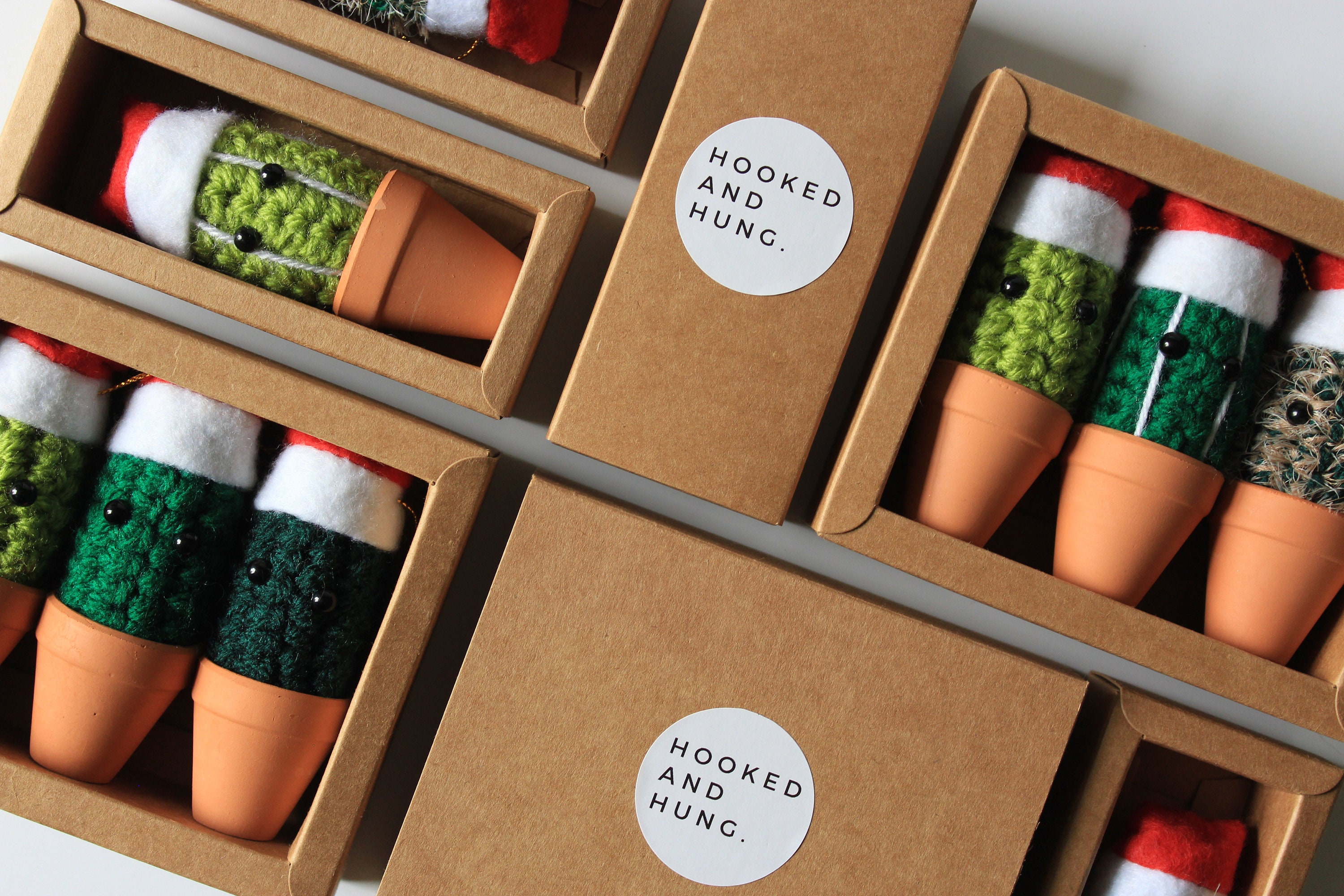 Crochet Cactus Christmas Tree Decorations Hanging Xmas Decor - Etsy UK