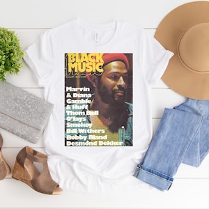 MARVIN Black Music Retro Tee | 70s Tee | For the Culture | Black Fashion | Black KING | Black Love Tee | Soul Music | Just Like Music Tee