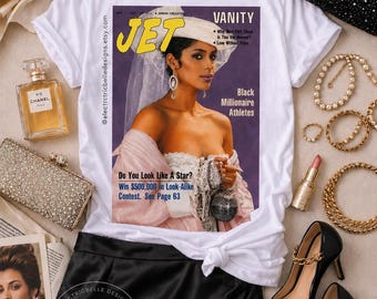 1985 JET Magazine Vanity T-Shirt | Denise Matthews Retro Tee | The Last Dragon Cover Shirt | Black History Fashion | 80s Glam Graphic Tee