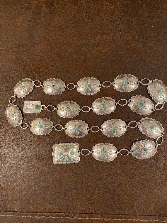 Vintage Concho Turquoise belt