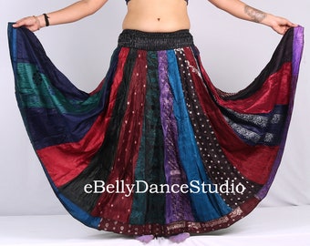 Women Skirt/Patchwork Skirt/Bollywood Dance Skirt/Gypsy Skirt/Renaissance/Rajasthani Skirt/Belly Dance Skirt/Tribal Skirt/Festival/Banjara