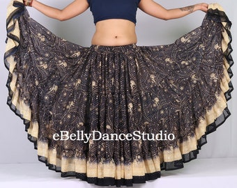 Maharani Skirt/25 Yard Skirt/Gypsy Skirt/Jaipur Skirt/Belly Dance Skirt/Tribal Skirt/Festival Skirt/4 Tiered/Renaissance/Steampunk/ATS Skirt