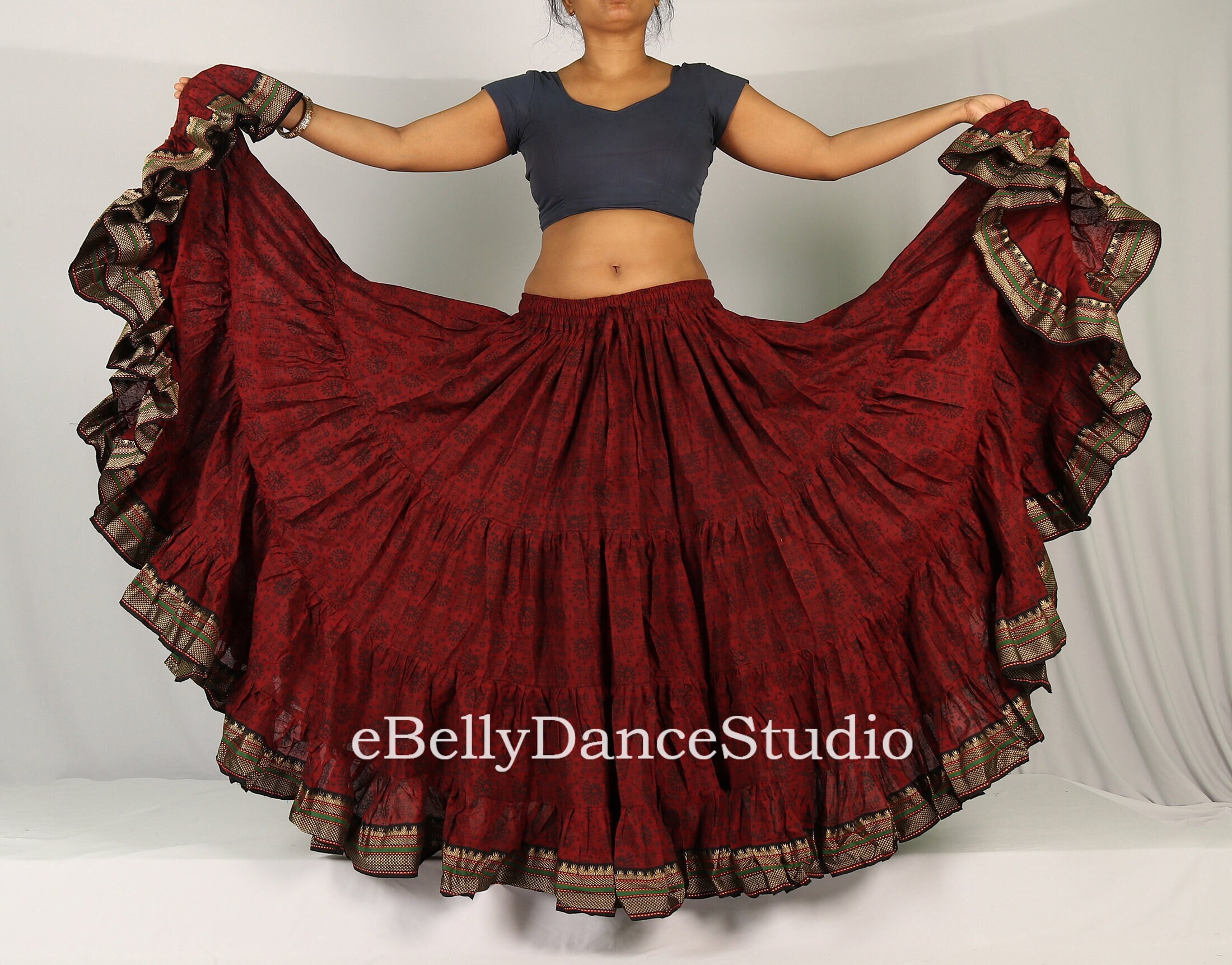 maroon dance skirt