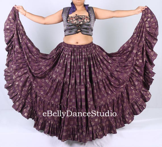 Assuit 25 Yard Belly Dance Skirt, Tribal Fusion ATS Gypsy Skirt - Etsy