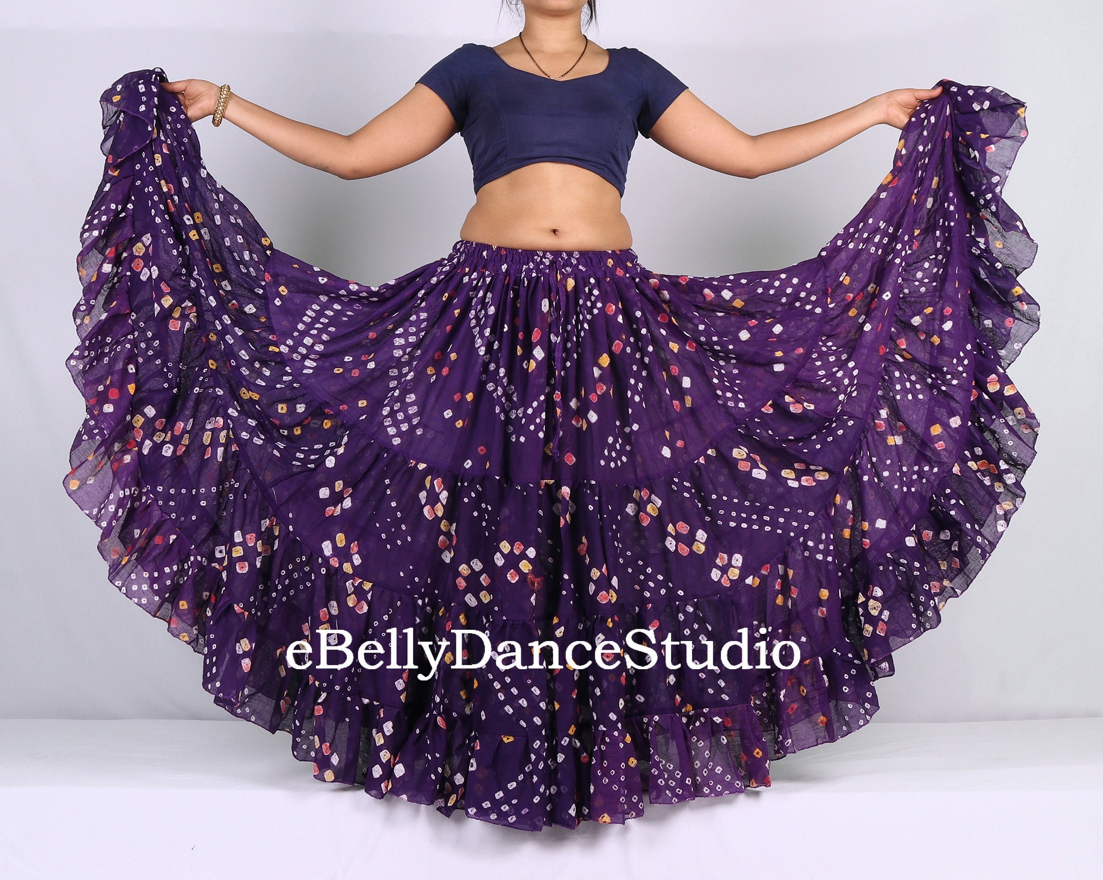25 Yd JAIPUR SKIRT ATS Purple Swirl - Magical Fashions