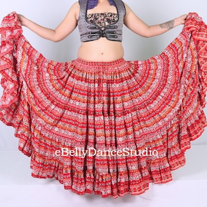 25 Yard Skirt/ATS Skirt/Gypsy Skirt/4 Tiered/Tribal Skirt/Belly Dance Skirt/Flamenco/Festival Skirt/Full Circle/Renaissance/Bohemian/FCBD