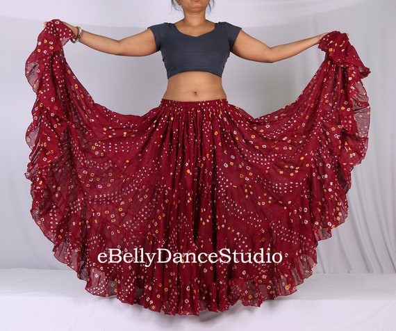 Jaipur Skirt/25 Yard Skirt/gypsy Skirt/polka Dot Skirt/bandhani Skirt/tribal  Skirt/festival Skirt/tiered/ats Skirt/renaissance/gothic/larp - Etsy