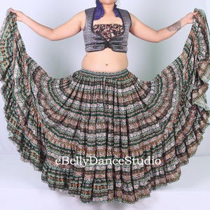 25 Yard Skirt/ATS Skirt/Gypsy Skirt/4 Tiered/Tribal Skirt/Belly Dance Skirt/Flamenco/Festival Skirt/Full Circle/Bohemian/Renaissance/FCBD
