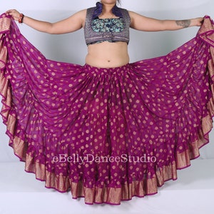 25 Yard Skirt/ATS Skirt/Padma Skirt/Gypsy Skirt/Belly Dance Skirt/Tribal Skirt/Festival Skirt/4 Tiered/Renaissance/FCBD/Cosplay/Sari Skirt