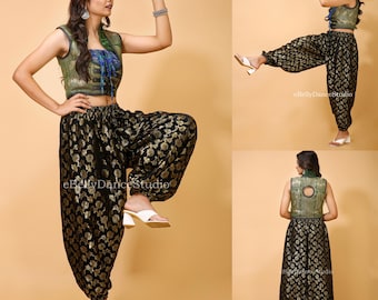 Salsation サルセーション 新作新品 Harem pants サイズm Vintage 1960's Sangria Silk Dupioni Balloon Pants/harem