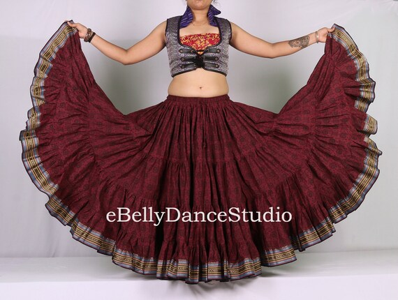 Women Cotton Skirt/Padma Skirt/32 Yard Skirt/ATS Skirt/Gypsy Skirt 