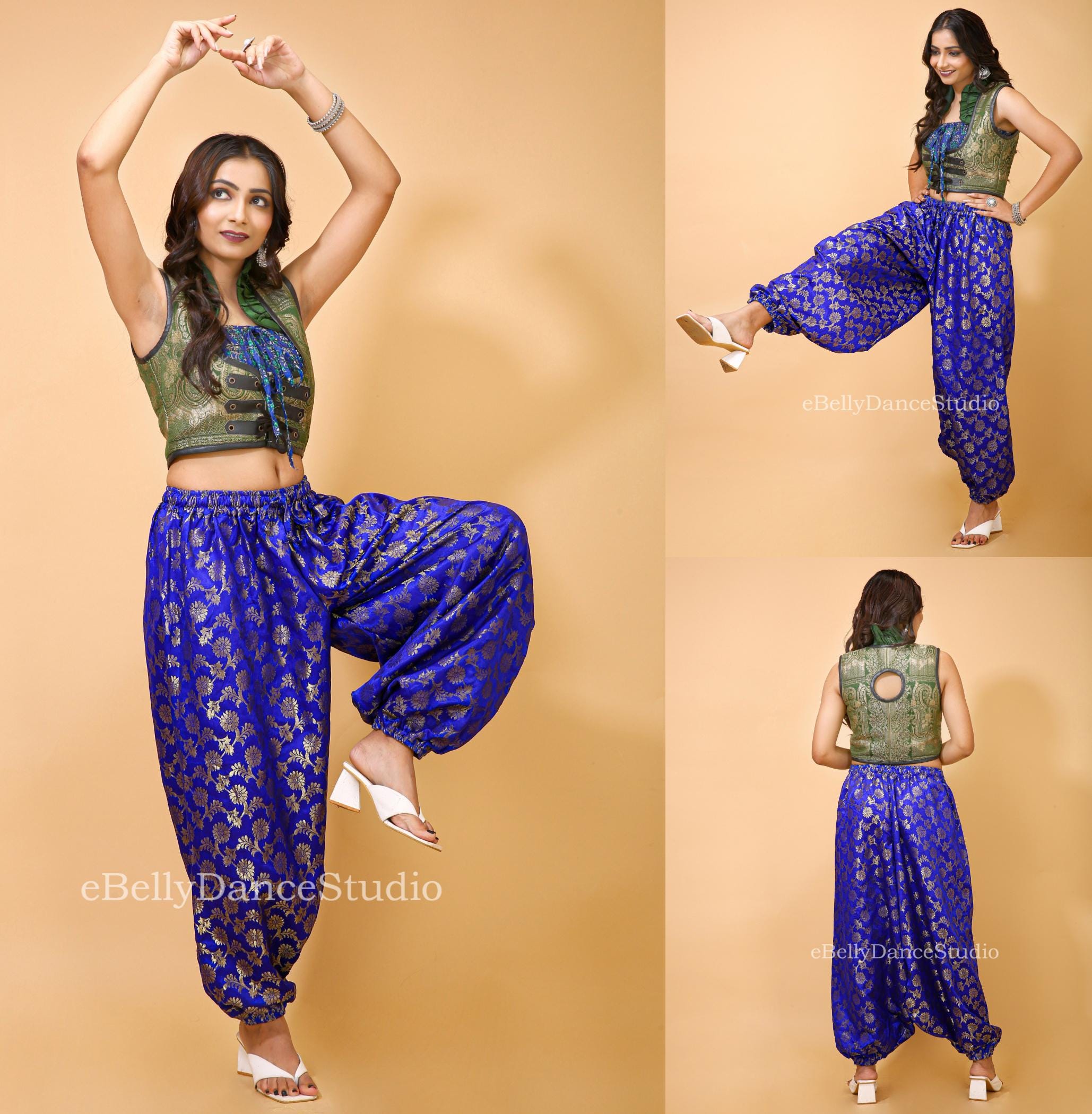 Brocade Silk Harem Pants - Tribal Belly Dance Pantaloons - Etsy