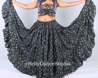 RACHELLE, (S-M 26-40 inch waist) 25 yard, ATS, Gypsy skirt