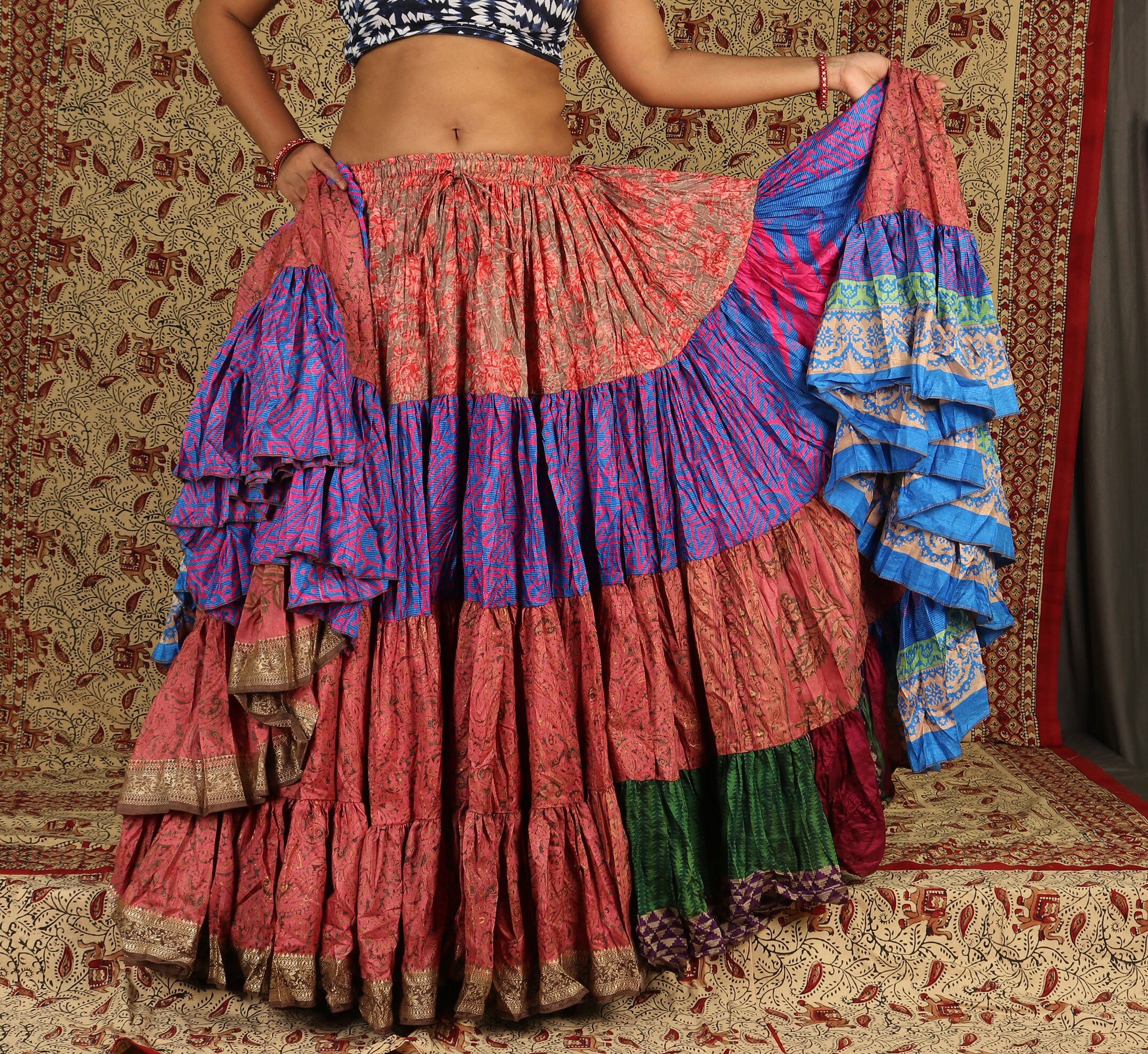 Women Skirt / 25 Yard Skirt / ATS Skirt / Gypsy Skirt / Belly Etsy