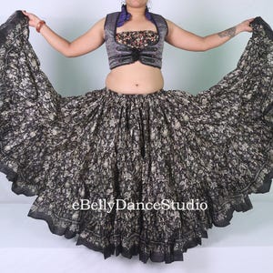 25 Yard Skirt/Gypsy Skirt/Tribal Skirt/Belly Dance Skirt/4 Tiered/Full Circle/Bohemian/Renaissance/Festival Skirt/ATS Skirt/Renaissance/Larp