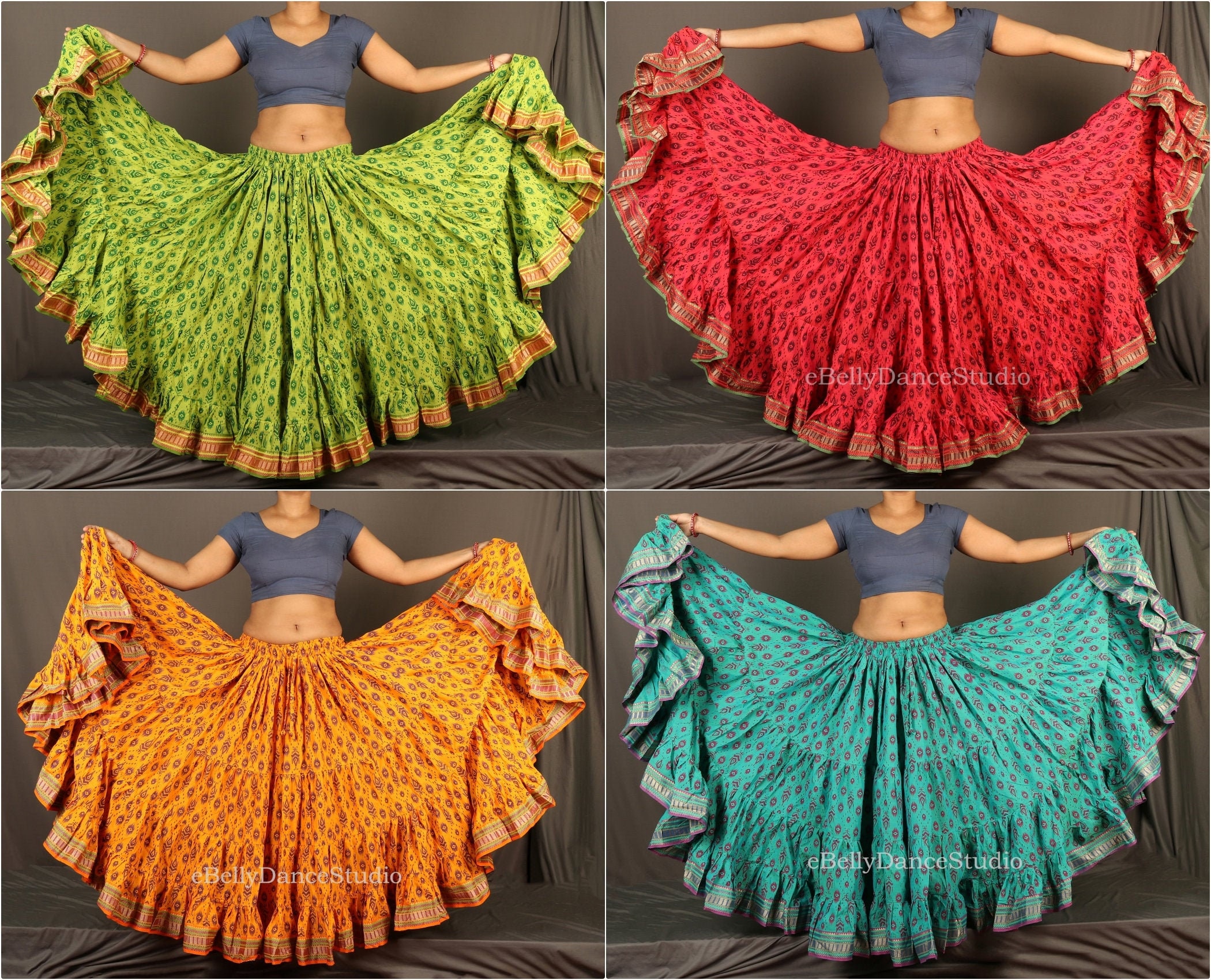 Women Cotton 25 Yard Skirt / Padma Skirt / 25 Yard Skirt / ATS Etsy