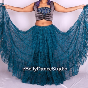 Embroidered Sequin 25 Yard Skirt, Tribal, Belly Dance, Gypsy