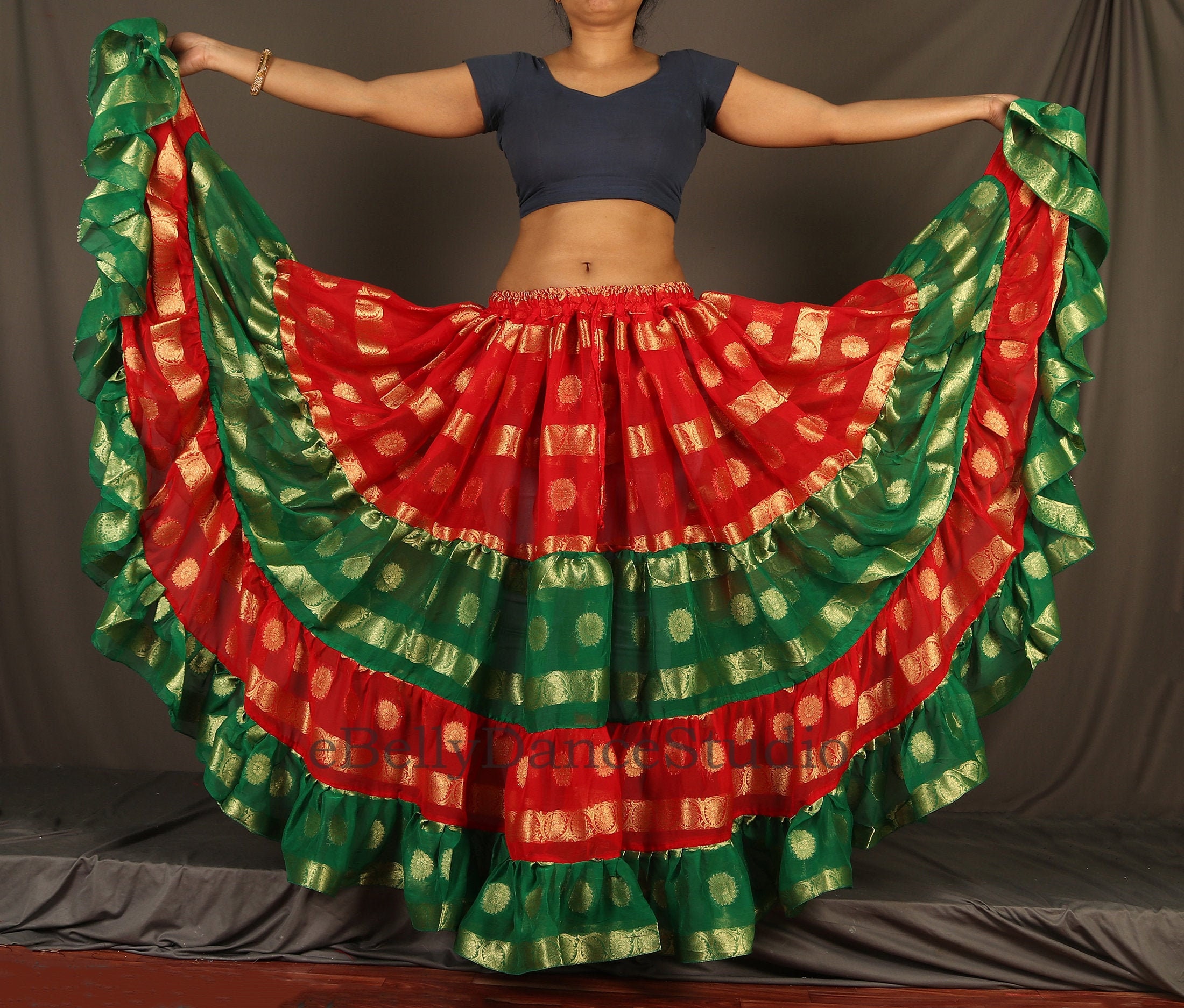 de 25 yardas / Falda ATS / Falda gitana / Falda tribal / Etsy España