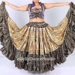 Black Assuit Skirt/25 Yard Skirt/ATS Skirt/Gypsy Skirt/Tribal Belly Dance Skirt/4 Tiered/Bohemian/Festival Skirt/Renaissance/Cosplay/FCBD
