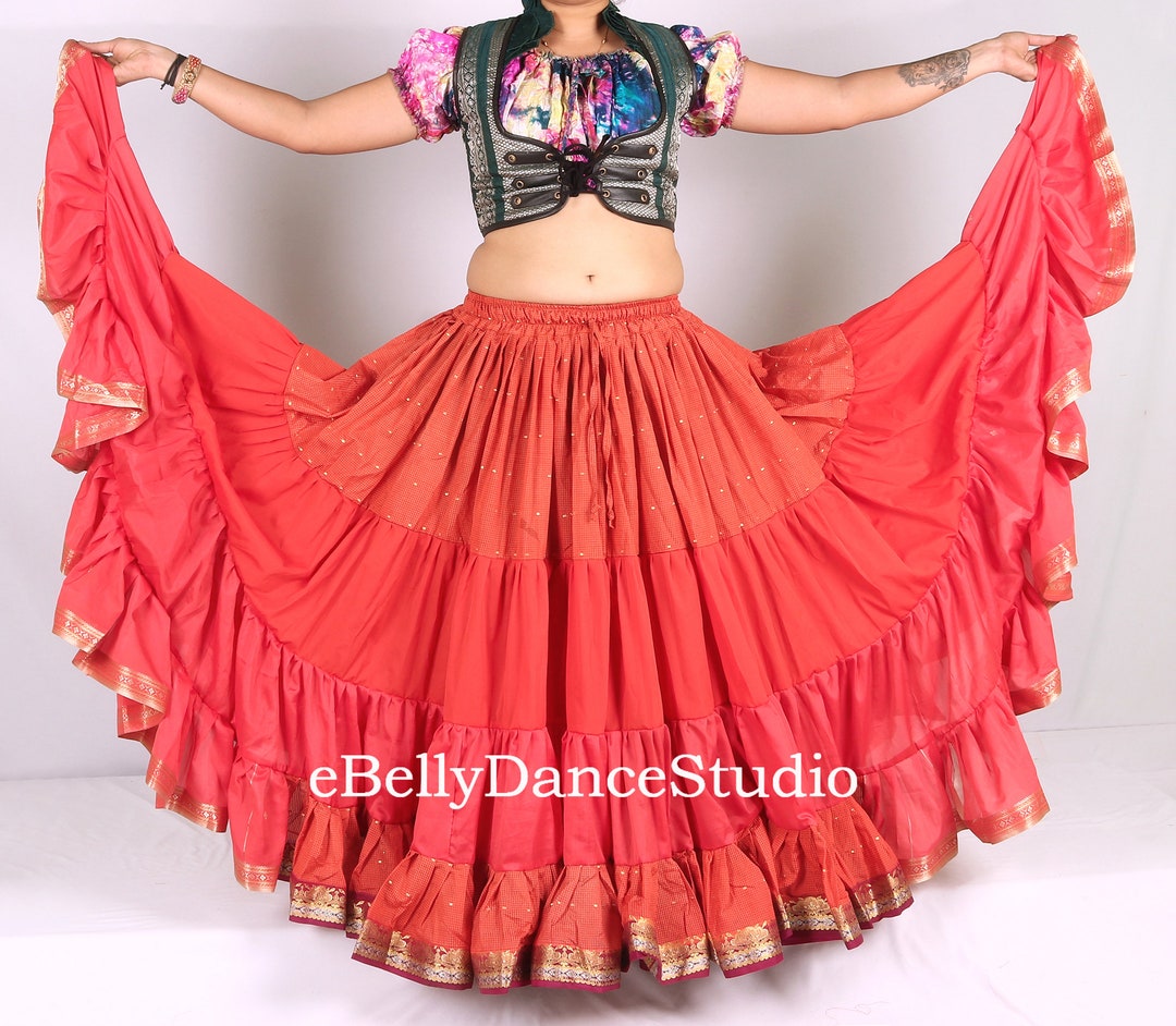 Padma Skirt/25 Yard Skirt/gypsy Skirt/belly Dance Skirt/tribal Etsy