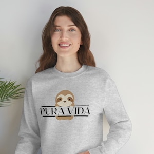PURA VIDA SLOTH Sweatshirt -Pure Life, Costa Rica, Luiaard, Tropisch, Luiaard Sweatshirt, Costa Rica, Pura Vida Sweatshirt, Island Sweatshirt,