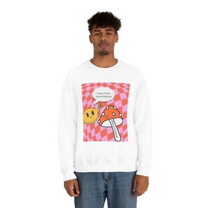 THERE THERE MARSHMELLOW ~ Core Core, Ironic, Marshmallow, Mushroom, Kind, Mens Sweatshirt, Streetwear, Funky, Weird, Indie, Fresh threads,