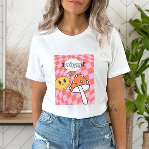 Trippy Mushroom T-shirt~Core Core, Ironic, Marshmallow, Mushroom, Kind, Ladies Mushroom, Streetwear, Funky, Weird, Indie, Fresh threads, xo,