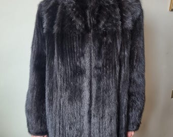 Vintage Black Mink Fur Coat: Women's Short Jacket (S/M) DDP delivery