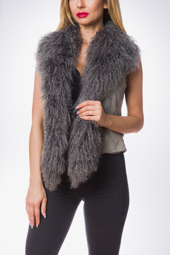 fur collar shawl