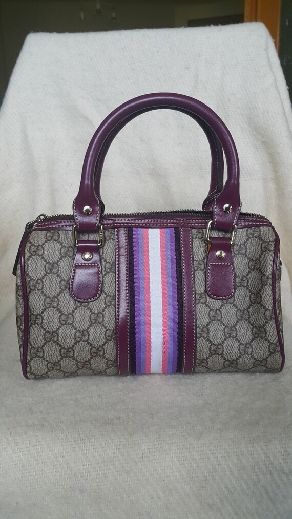 Vintage Gucci Boston Bag, Gucci Monogram Bag, Vint