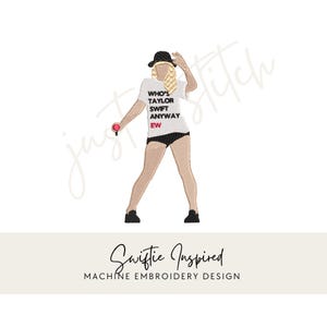 Eras Inspired Outfit Embroidery Design | Digital Download – 3 Sizes Included