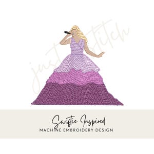 Eras Inspired Outfit Embroidery Design | Digital Download – 3 Sizes Included