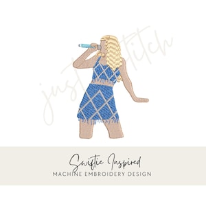 Eras Inspired Outfit Embroidery Design | Digital Download – 3 Sizes Included - VERSION 2
