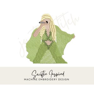 Eras Inspired Outfit Embroidery Design | Digital Download – 2 Sizes and 2 Variations Included